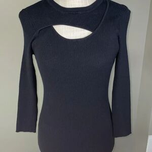 Carmen Marc Valvo Cutout Sweater XS
